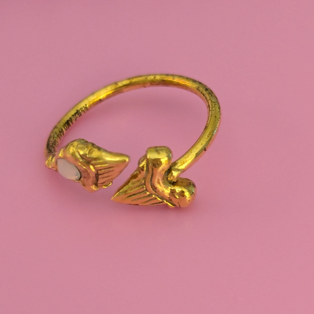 Size 6.25 Alex & Ani Gold Tone Shark Tooth Ring
